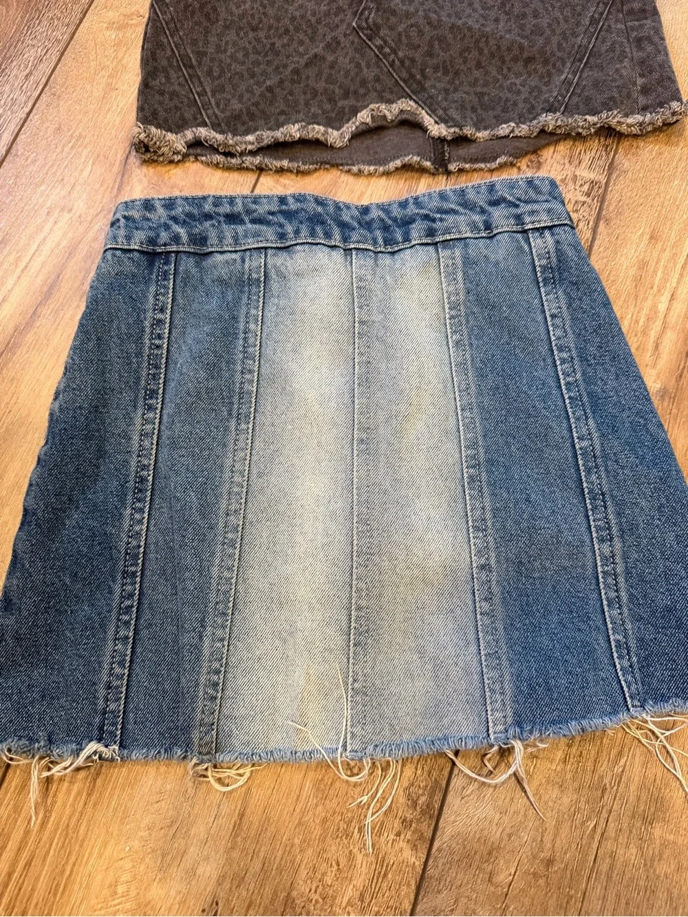 Justice Girls Denim Skirt Lot x 2 Size 8